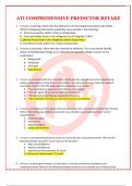 ATI COMPREHENSIVE PREDICTOR RETAKE GRADED A&plus;