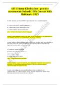 ATI Urinary Elimination - practice assessment &lpar;Solved&rpar; 100&percnt; Correct With Rationale -2023