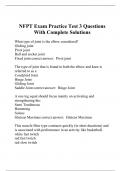 NFPT Exam Practice Test 3 Questions With Complete Solutions
