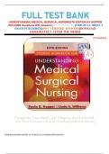 FULL TEST BANK UNDERSTANDING MEDICAL-SURGICAL NURSING5TH EDITION BY HOPPER ,WILLIAMS Questions With Answers 