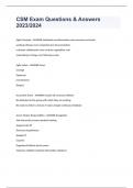 CSM Exam Questions & Answers 2023&sol;2024