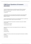CSM Exam Questions & Answers 2023&sol;2024