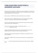 CSM EXAM PREP QUESTIONS & ANSWERS 2023&sol;2024