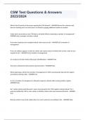 CSM Test Questions & Answers 2023&sol;2024