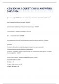 CSM EXAM 3 QUESTIONS & ANSWERS 2023&sol;2024