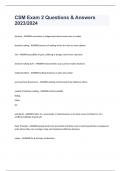 CSM Exam 2 Questions & Answers 2023&sol;2024