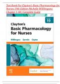Test Bank For Clayton’s Basic Pharmacology for Nurses 19th Edition Michelle Willihnganz Chapter 1-48 | Complete Guide