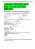 (Complete 275 Q&A) MedSurg II HESI Test Bank 2023- 2024