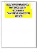 D072 FUNDAMENTALS FOR SUCCESS IN BUSINESS COMPREHESIVE TEST REVIEW EXAM 2023