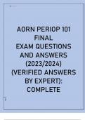 AORN Periop 101 Final Exam Questions and Answers 2023