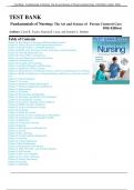 Test Banks for Fundamentals of Nursing 10th & 11th Edition