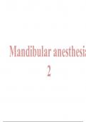 Mandibular anesthesia