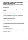 NISP Fire Safety Professional Exam Questions and Answers &lpar;Latest Update 2024&rpar;