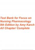 Test Bank for Karch’s Focus on Nursing Pharmacology 9th Edition by Rebecca G. Tucker Chapter 1-59 Complete Questions and Answers