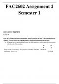 FAC2602 Assignment 2 Semester 1