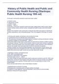  History of Public Health and Public and Community Health Nursing (Stanhope: Public Health Nursing 10th ed)