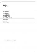 AQA A-level PHYSICS Paper 3 Section A JUNE 2023 MARK SCHEME
