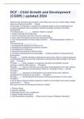 Child Growth and Development &lpar;CGDR&rpar; DCF Exam &vert; Bundle