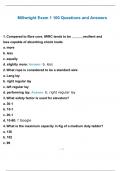 Millwright Exam 1 100 Questions and Answers