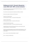BioBeyond Unit 6: Genetic Blueprints exam 2023-2024 with 100% correct answers