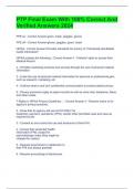 PTP Final Exam With 100&percnt; Correct And Verified Answers 2024
