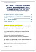 Full Q-Bank| ATI Urinary Elimination Questions With Complete Solutions / Graded A+ Score Guide 