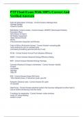 PTP Final Exam With 100&percnt; Correct And Verified Answers 