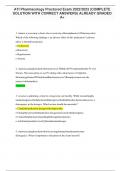 ATI Pharmacology Proctored Exam 202-2023 &lpar;COMPLETE SOLUTION WITH CORRECT ANSWERS&rpar; ALREADY GRADED A&plus;