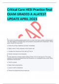 RN ATI CRITICAL CARE AND EMERGENCY NURSING PROCTORED EXAM 2023 WITH NGN QUESTIONS AND ANSWERS REAL EXAM 2023 WITH NGN MIXED QUESTIONS AND ANSWERS REAL EXAM