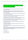 PTP II Final Exam With 100&percnt; Correct And Verified Answers 