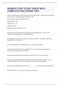 NCMHCE TEST STUDY GUIDE WITH COMPLETE SOLUTIONS 100&percnt; 