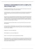 NCMHCE ASSESSMENTS WITH COMPLETE SOLUTIONS 100&percnt; 