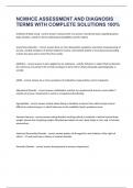 NCMHCE ASSESSMENT AND DIAGNOSIS TERMS WITH COMPLETE SOLUTIONS 100&percnt; 
