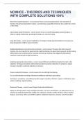 NCMHCE - THEORIES AND TECHNIQUES WITH COMPLETE SOLUTIONS 100&percnt; 