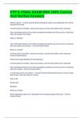 PTP II&colon; FINAL EXAM With 100&percnt; Correct And Verified Answers 