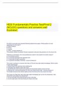   HESI Fundamentals Practice Test/Final 2 (NCLEX) questions and answers well illustrated.