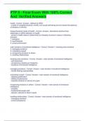 PTP II - Final Exam With 100&percnt; Correct And  Verified Answers 