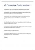 ATI Pharmacology Practice questions with updated answers 2023&period;