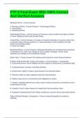 PTP II Final Exam With 100&percnt; Correct And Verified Answers 