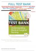          FULL TEST BANK Understanding Medical Surgical Nursing 6th Edition Test Bank by Linda S. Williams Paula D. Hopper - All Chapters | Complete Guide 