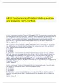   HESI Fundamentals Practice Math questions and answers 100% verified.