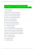 USA PTP Abbreviations Exam With Verified And 100&percnt; Correct Answers 2024