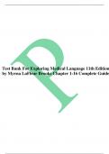 Test Bank For Exploring Medical Language 11th Edition by Myrna LaFleur Brooks Chapter 1-16 Complete Guide