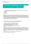 &lpar;NGN&rpar; PN PHARMACOLOGY PROCTORED LATEST EXAM &lpar;Questions & Answers&rpar; VERIFIED RATIONALES Latest Update 2023&sol;2024