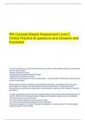 RN Concept-Based Assessment Level 2 Online Practice B questions and answers well illustrated&period;