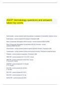 ASCP Hematology questions and answers latest top score.