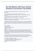 Nur-634 Midterm 2023 Exam Verified Questions and Answers Top-Graded