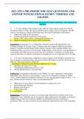 2023 APEA PRE-PREDICTOR TEST QUESTIONS AND ANSWER WITH RATIONALES&sol;100&percnt; VERIFIED AND GRADED 