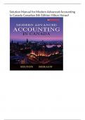 Solution Manual for Modern Advanced Accounting in Canada Canadian 8th Edition Hilton Herauf&period;