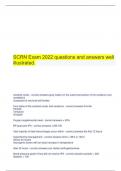 SCRN Exam 2022 questions and answers well illustrated.